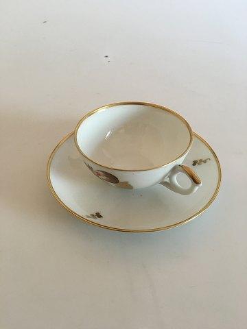 Royal Copenhagen Brown Iris Tea Cup and Saucer No 9186