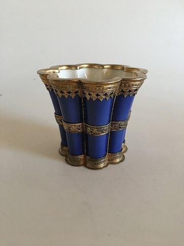 Royal Copenhagen Large Margrethe Cup with Sterling Silver mounting by Anton