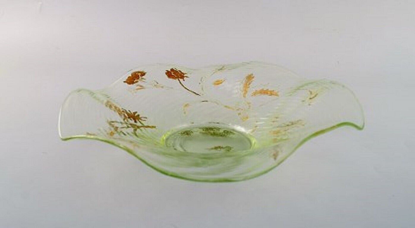 Emile Gallé France Antique bowl in mouth-blown art glass  1870/80's