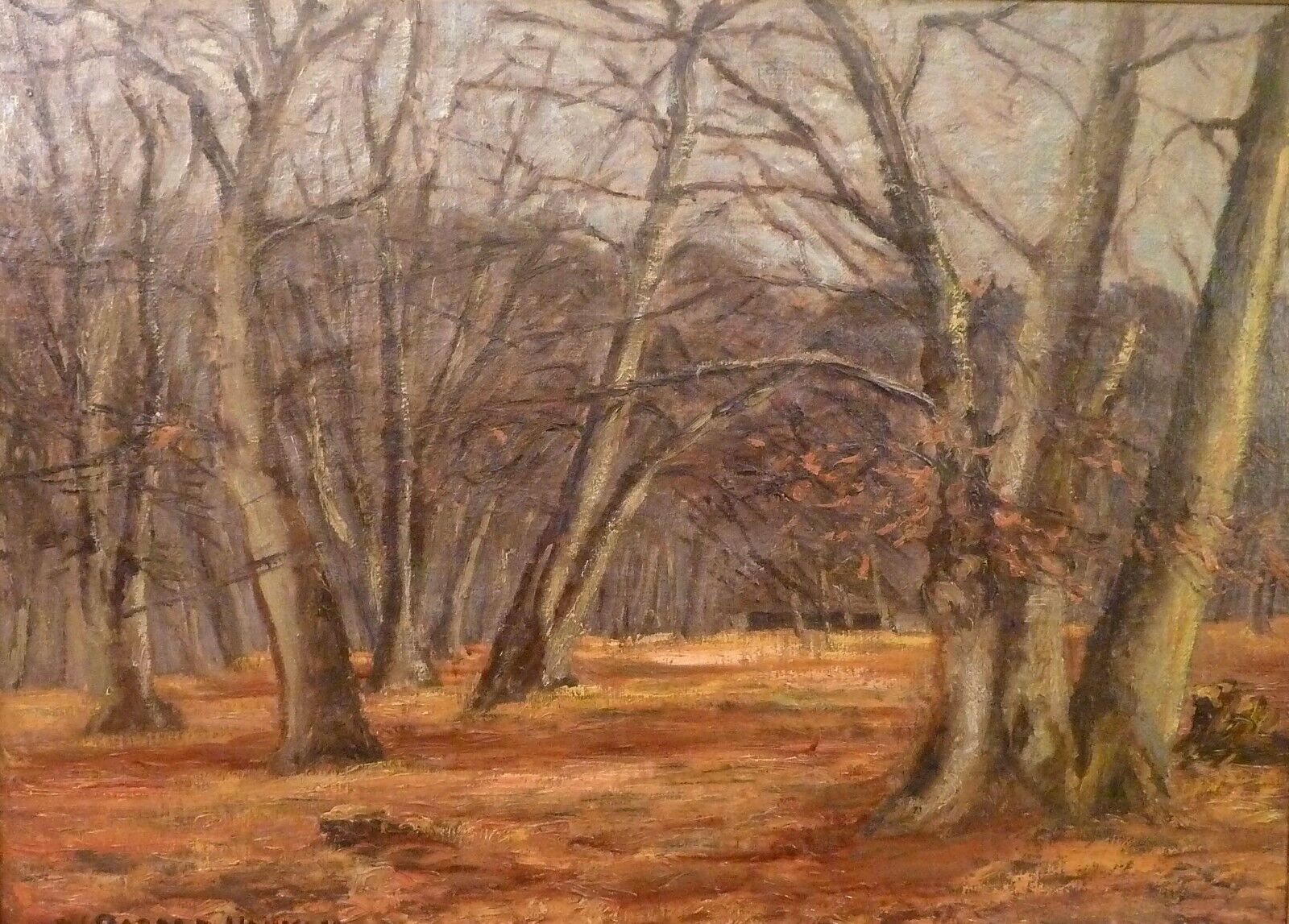 HARALD HANSSON! FOREST LANDSCAPE IN AUTUMN