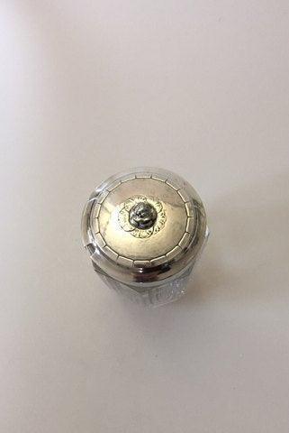 Georg Jensen Sterling Silver Lid and Crystal Glass Jar No 486