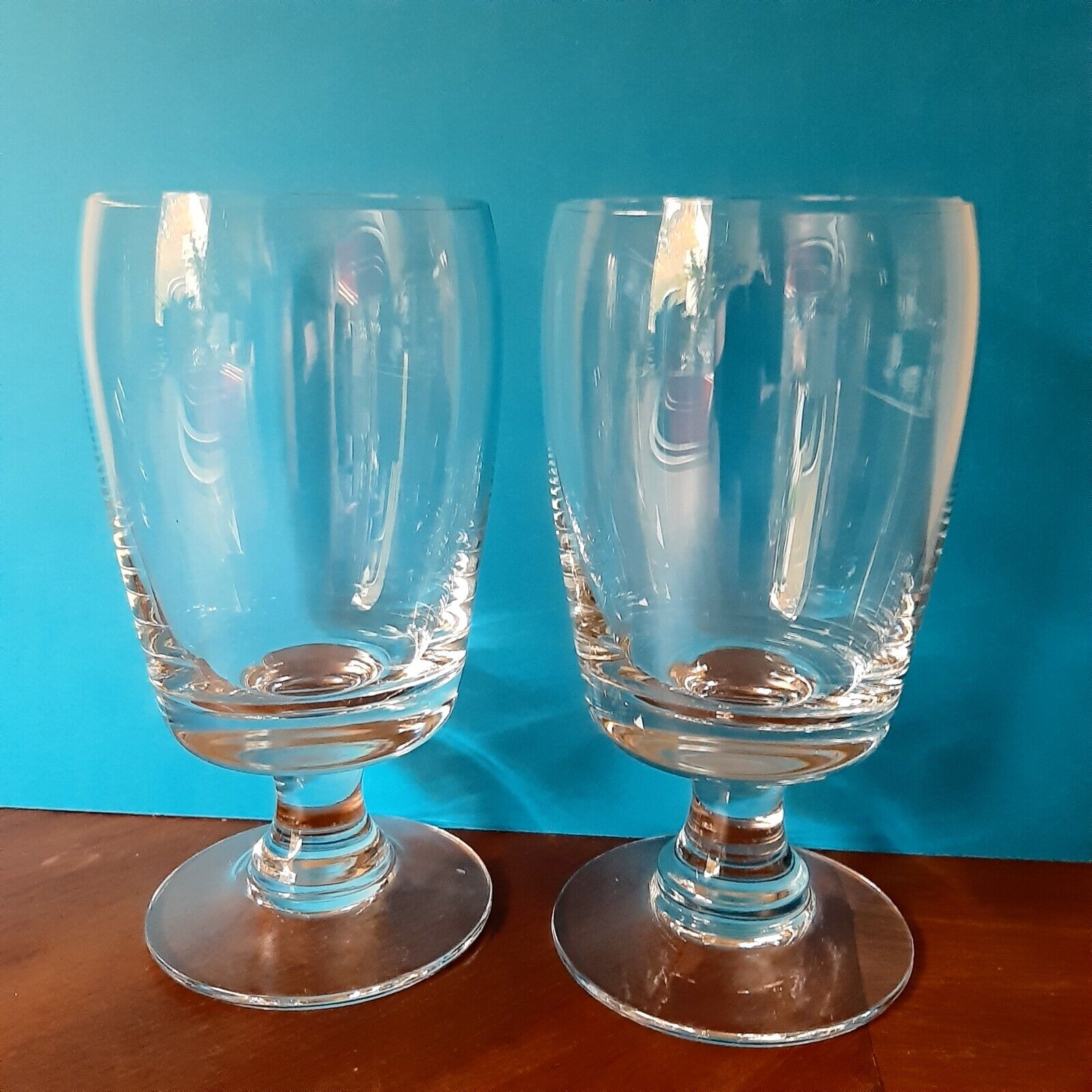 2 x ALMUE Clear BEER glasses  14 cm 27 cl Per Lutken HOLMEGAARD