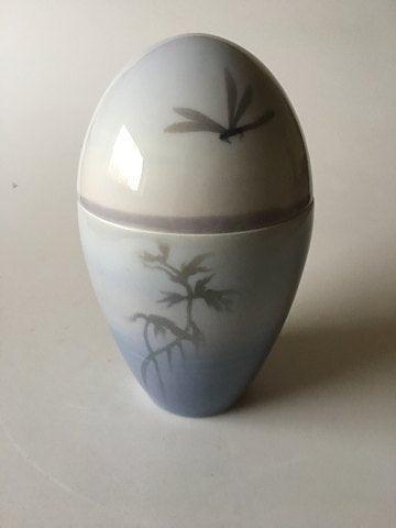 Bing & Grondahl Art Nouveau Lidded Vase No 215 with Dragonflies