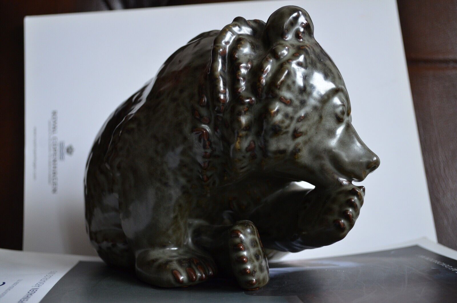 BG Bing  Grondahl Brown Bear Stoneware Figurine Bär 7188 Royal Copenhagen