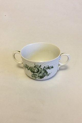 Royal Copenhagen Green Flower Curved Bouillon Cup No 1552