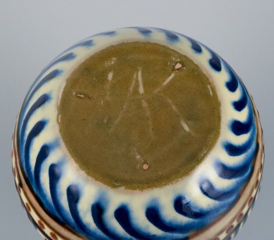 Kähler ceramic vase in cow horn decoration 1930/40s