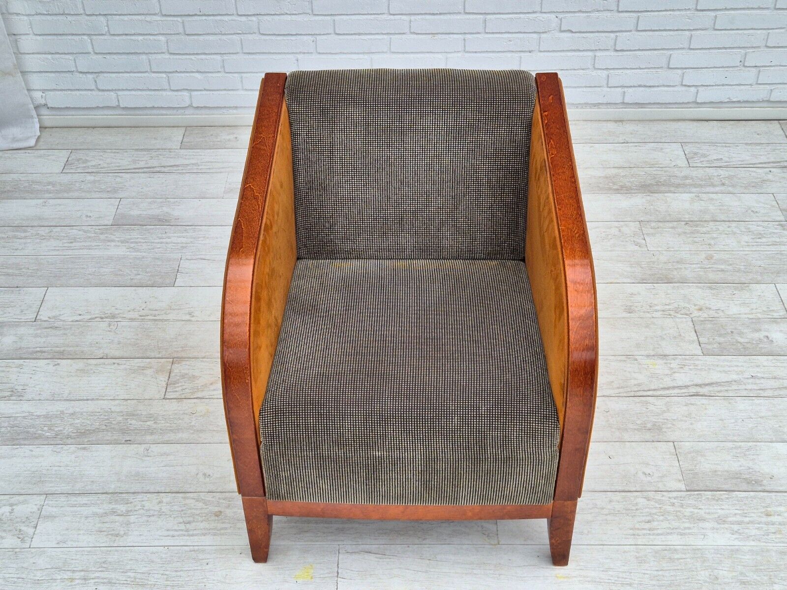 1970s Scandinavian lounge chair original very good condition art deco style