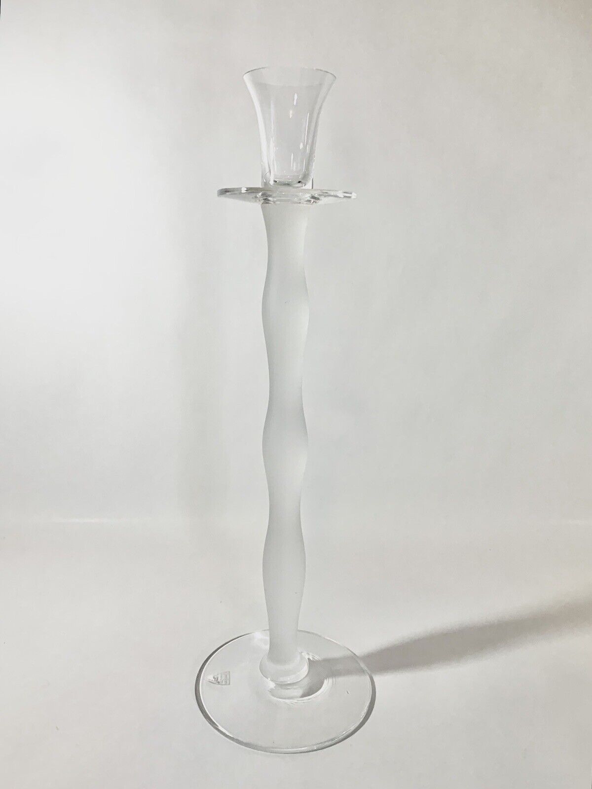 Orrefors Celeste Anne Nilsson White Clear Candle Holder 37 cm 145 inch