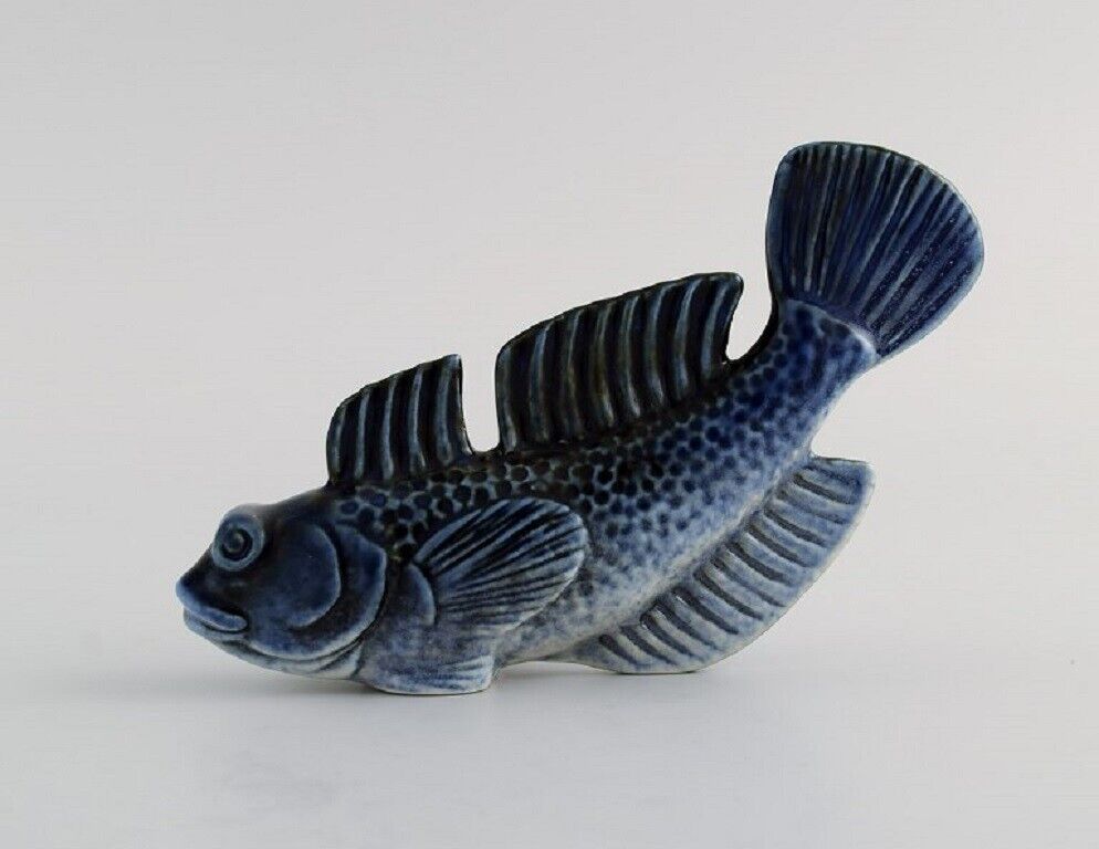 Sven Wejsfelt (1930-2009) for Gustavsberg Unique Stim fish in glazed ceramics