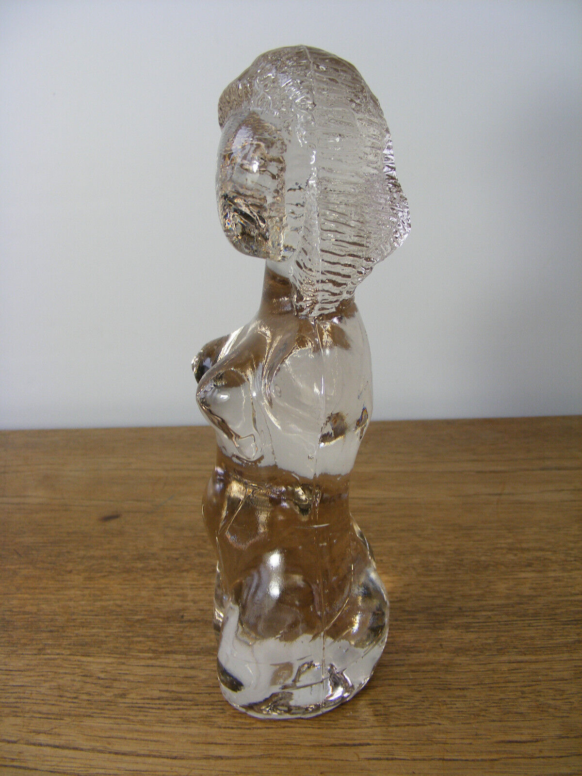 Pukeberg Uno Westerberg Glass Nude Girl Figural Art Glass Vintage 1960s