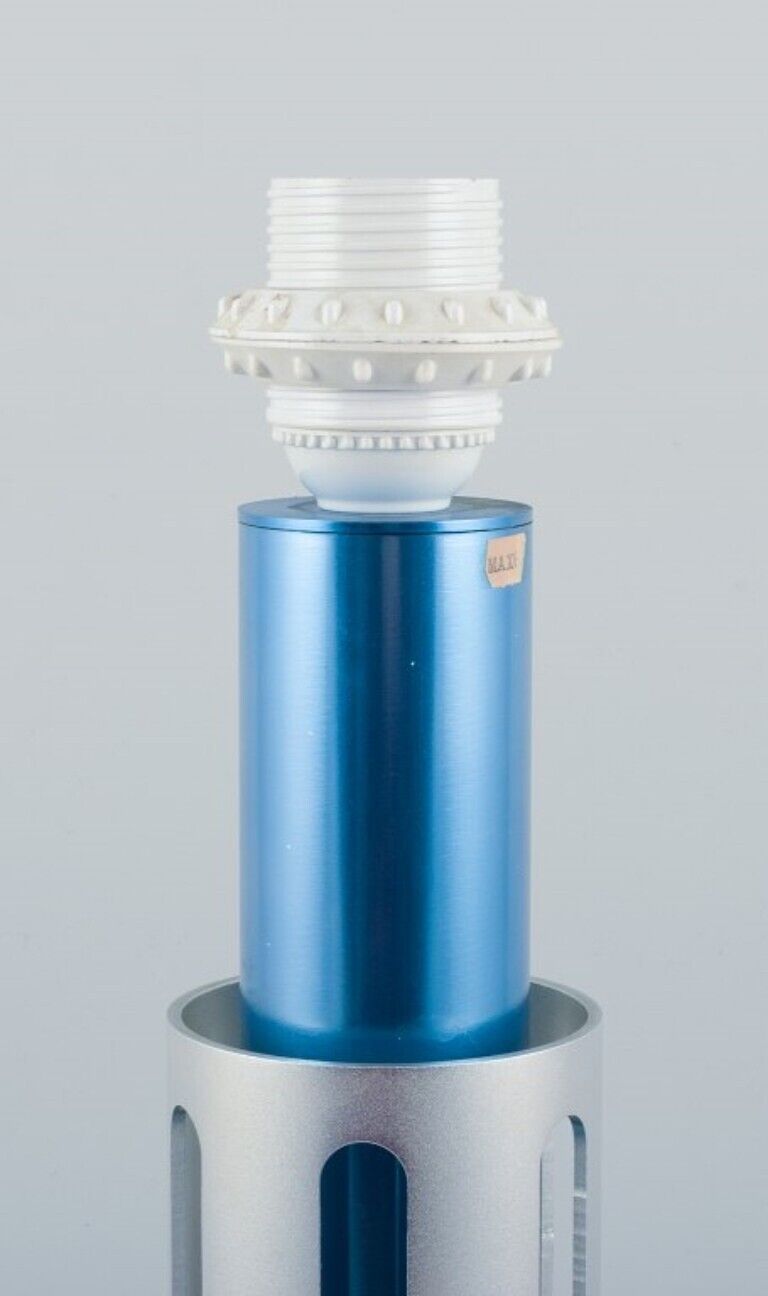 Swedish designer space age table lamp in aluminum Approx 1980s