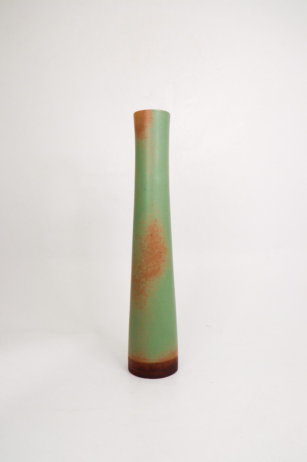 Large Green Stoneware Vase - Annikki Hovisaari - Arabia - Midcentury Modern