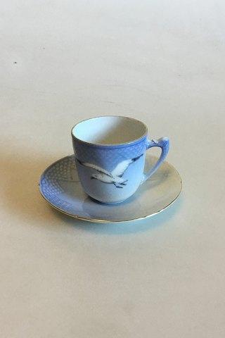 Bing  Grondahl Seagull with Gold Mocca Cup and Saucer No 106