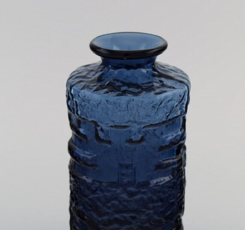 Göte Augustsson (1917-2004) for Ruda Two vases in blue mouth blown art glass