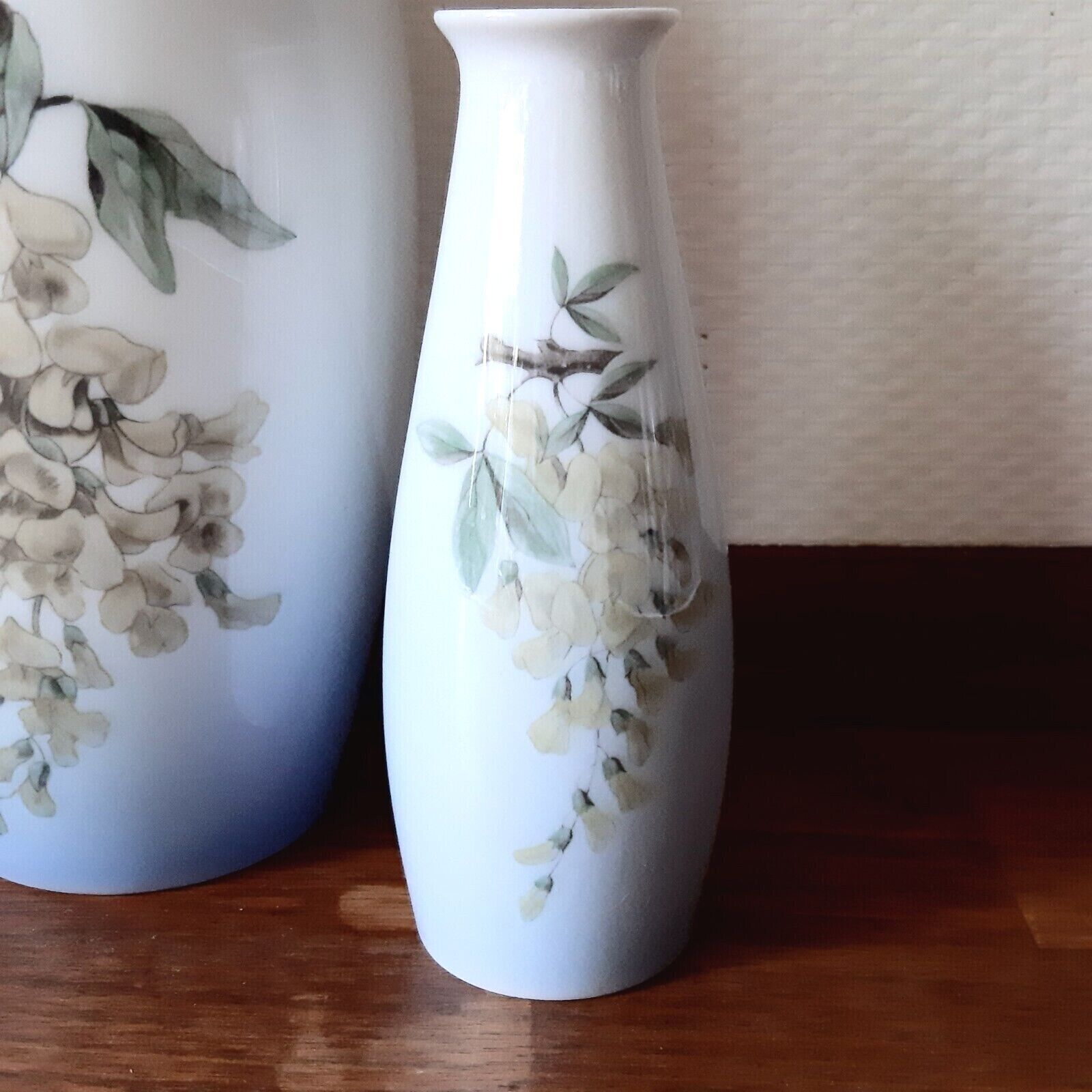 Pair of Floral vases # 62-251 & # 62-126 Bing & Grondahl Royal Copenhagen Fact 1