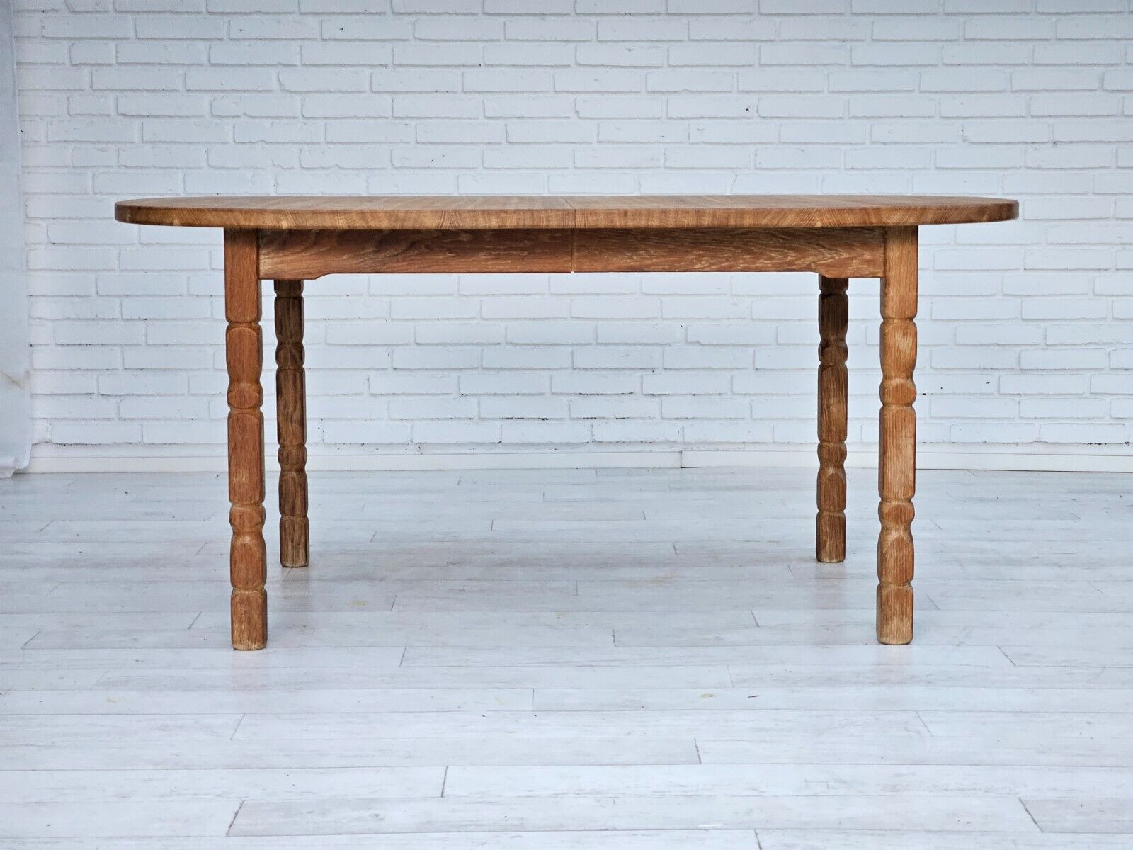 1970s Danish dining table solid oak wood original condition