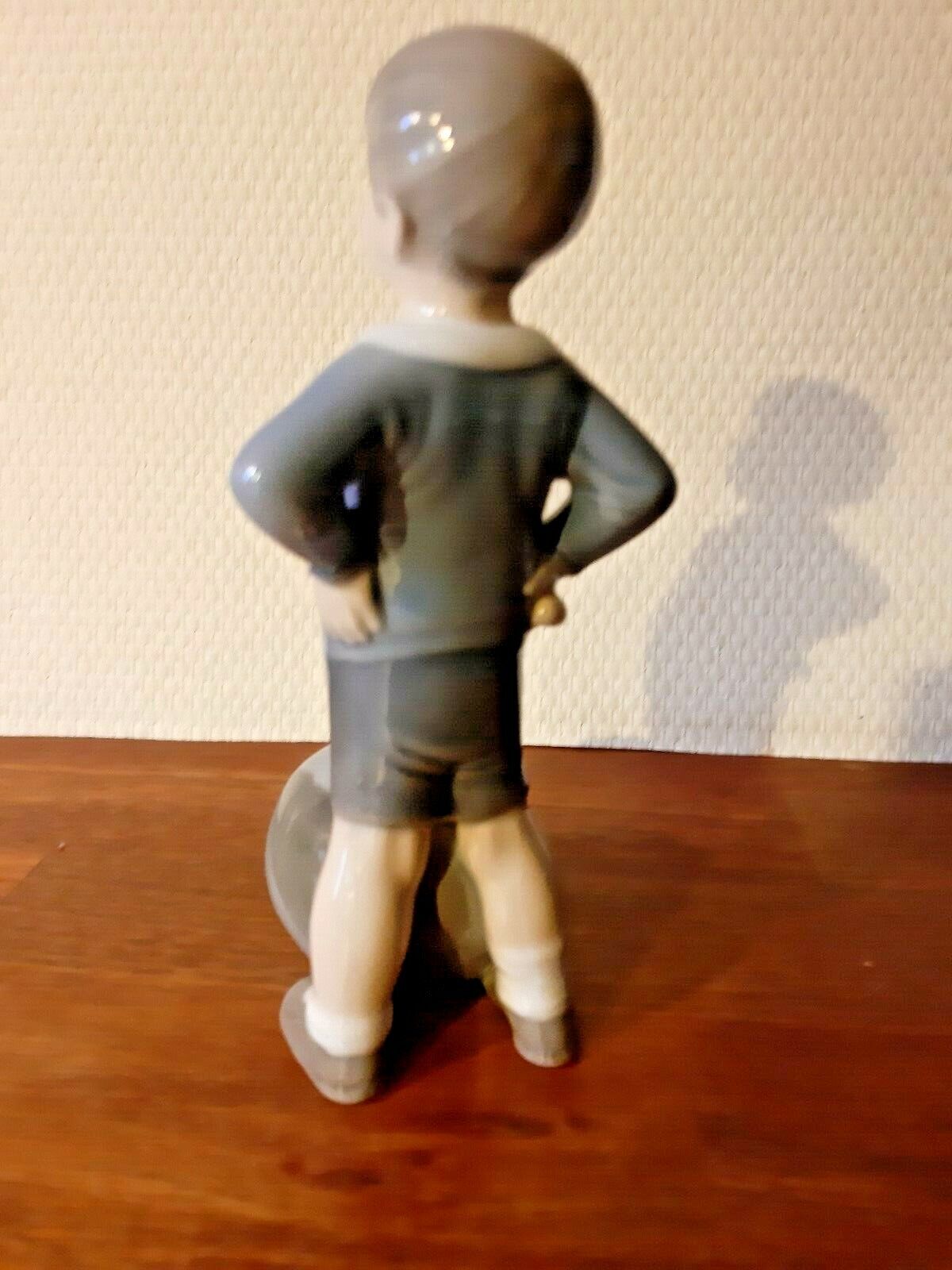 BOY with BALL Figurine  # 3542 by Aage Erhardt for ROYAL COPENHAGEN  Fact 2