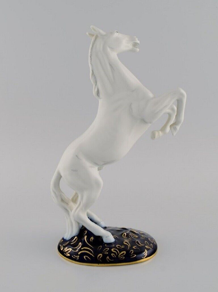 Royal Dux Prancing horse in hand-painted porcelain 1940s