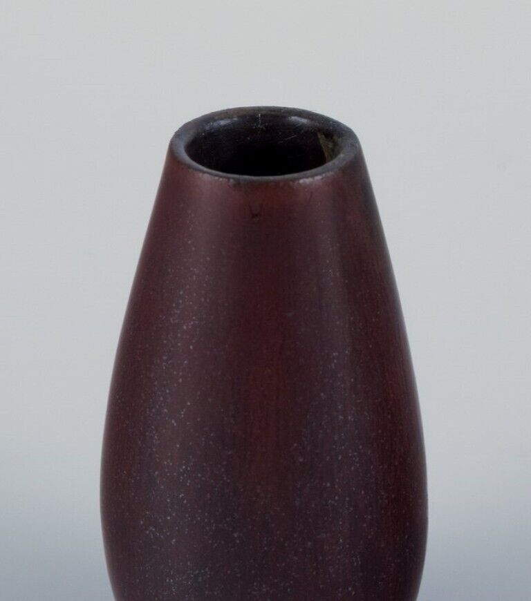 Carl Harry Stålhane for Rörstrand Miniature vase with glaze in shades of brown