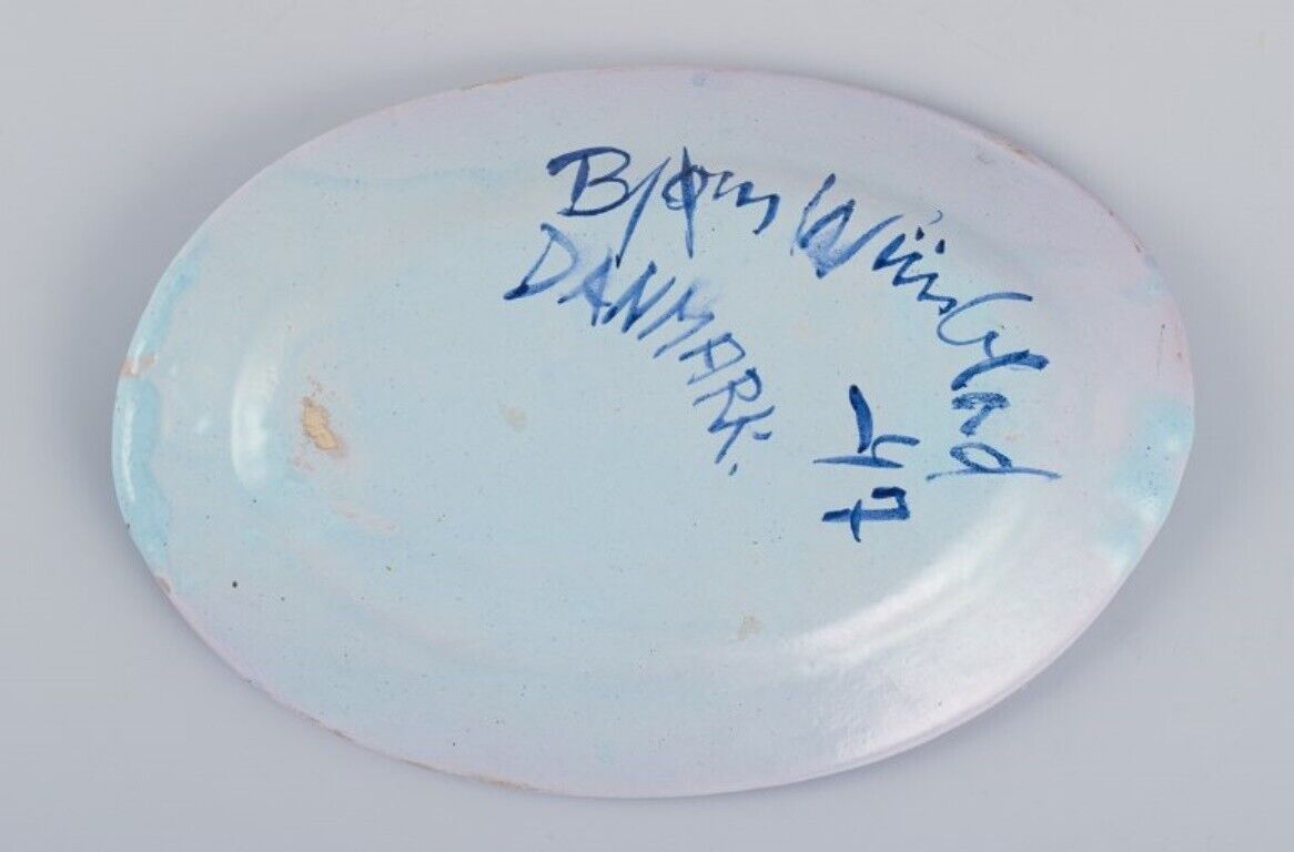 Bjørn Wiinblad own studio Early and rare ceramic dish 1947