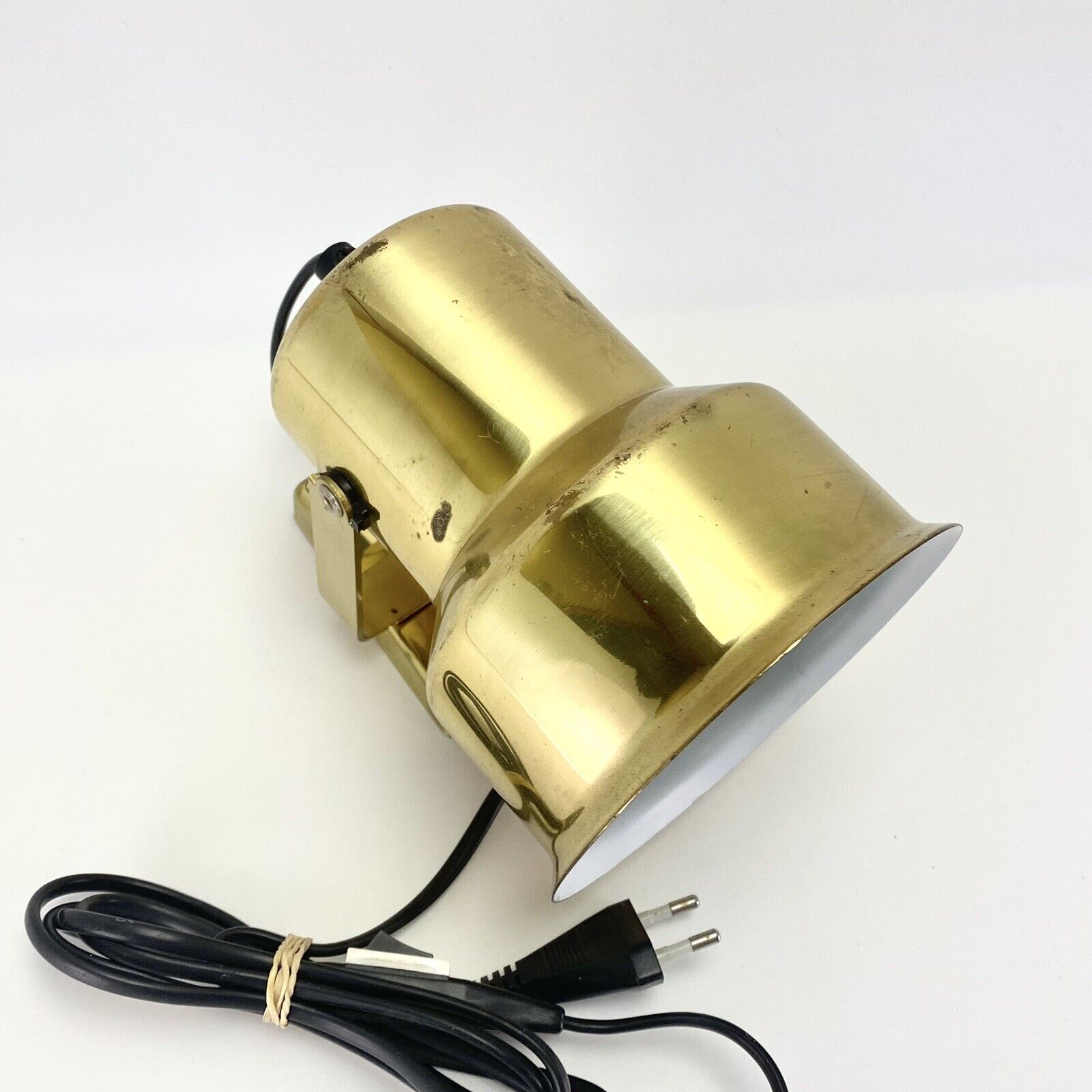 Vtg Retro Danish Design ABO Randers Brass Ceiling Wall Spot Bedside Lamp Sconce