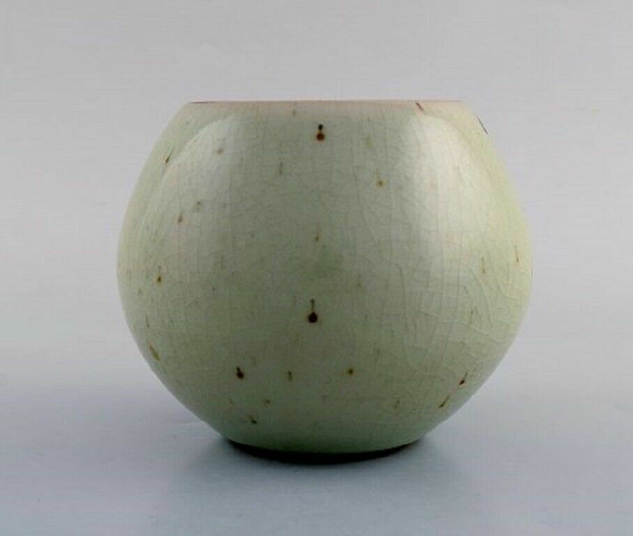 European studio ceramist Unique vase in glazed ceramics