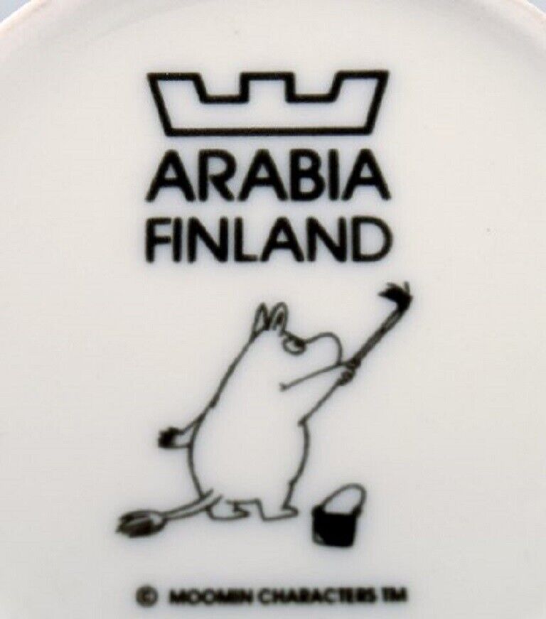 Arabia Finland Two cups in porcelain with motifs from "Moomin" Late 20th C