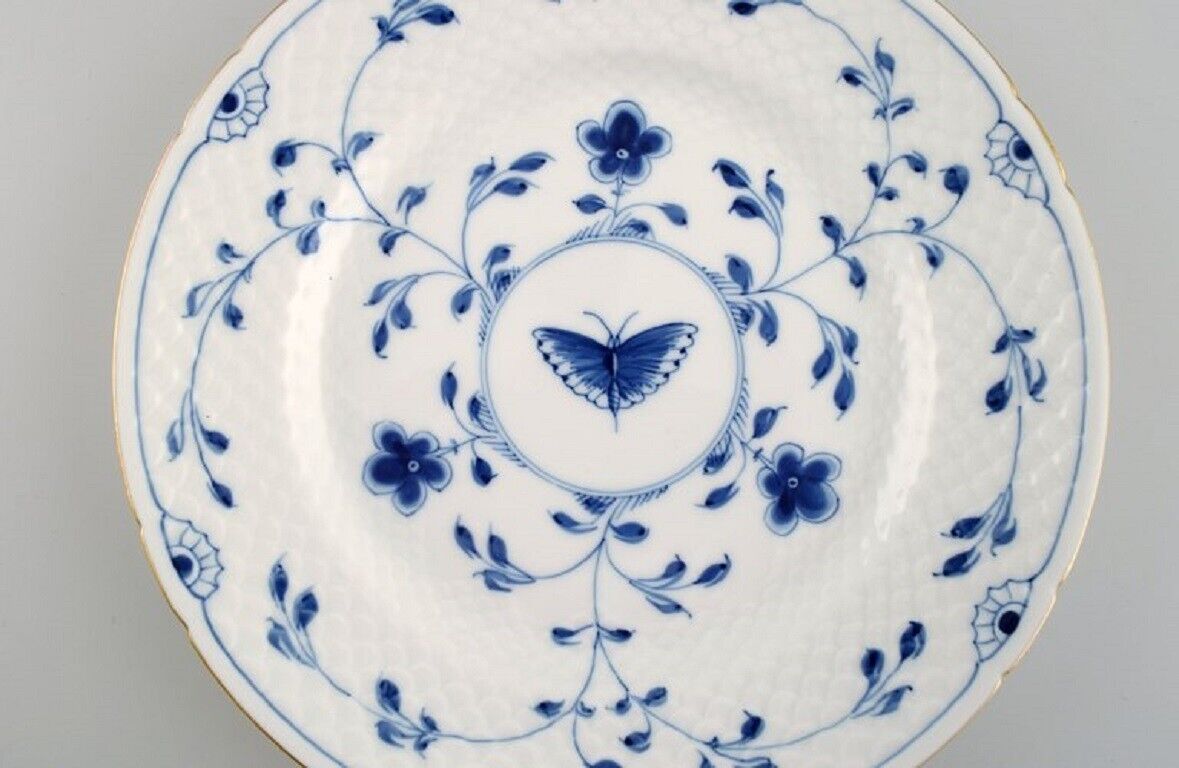 Five Bing  Grøndahl Butterfly lunch plates in hand-painted porcelain