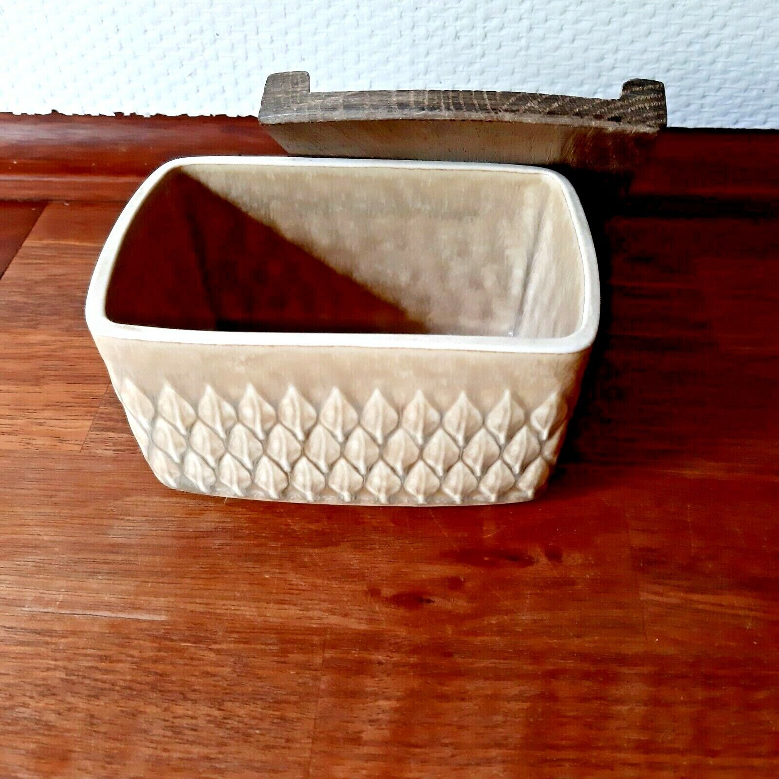 RELIEF Butter Box w Teak Lid Jens H Quistgaard Bing  Grondahl Kronjyden Denmark