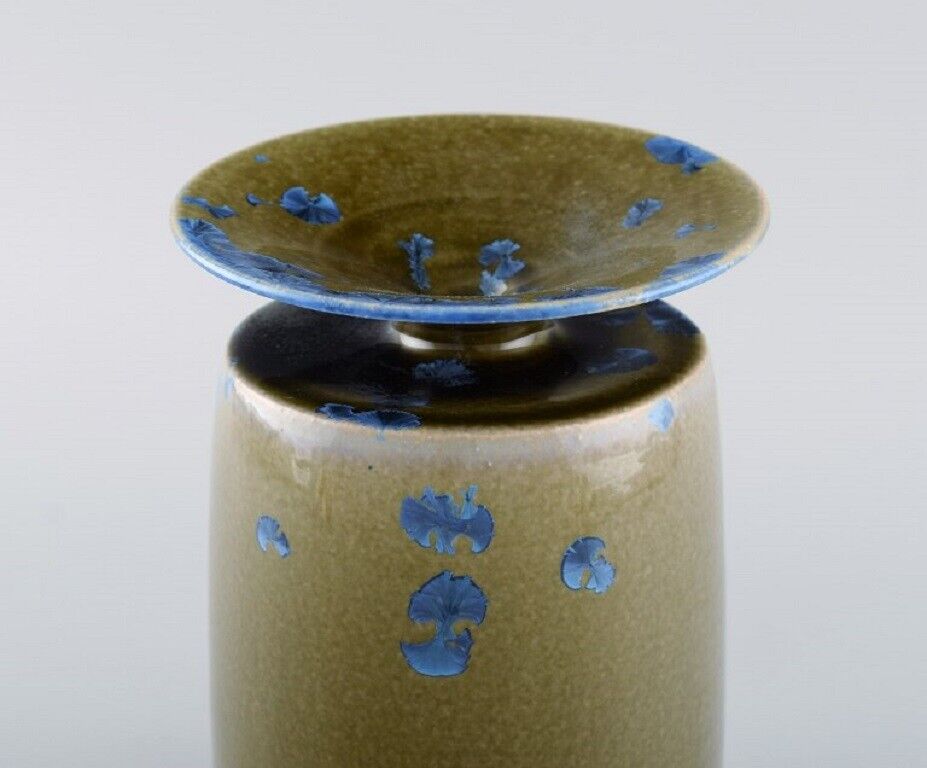 Isak Isaksson Swedish ceramicist Unique vase in glazed ceramics Late 20th C