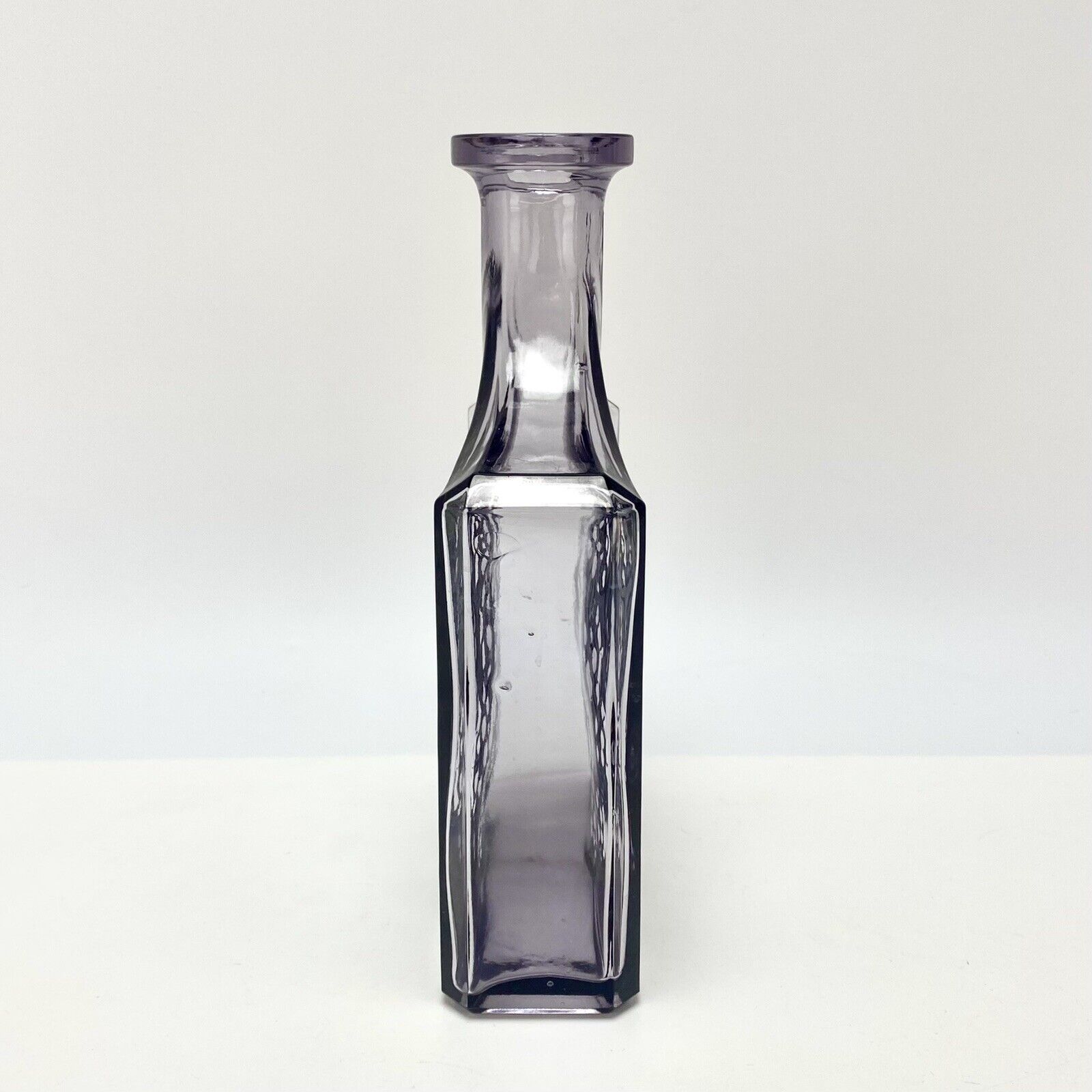 Vtg MCM Finnish Glass Lara Bottle Vase Purple Eero Rislakki Mantyharjun Lasi