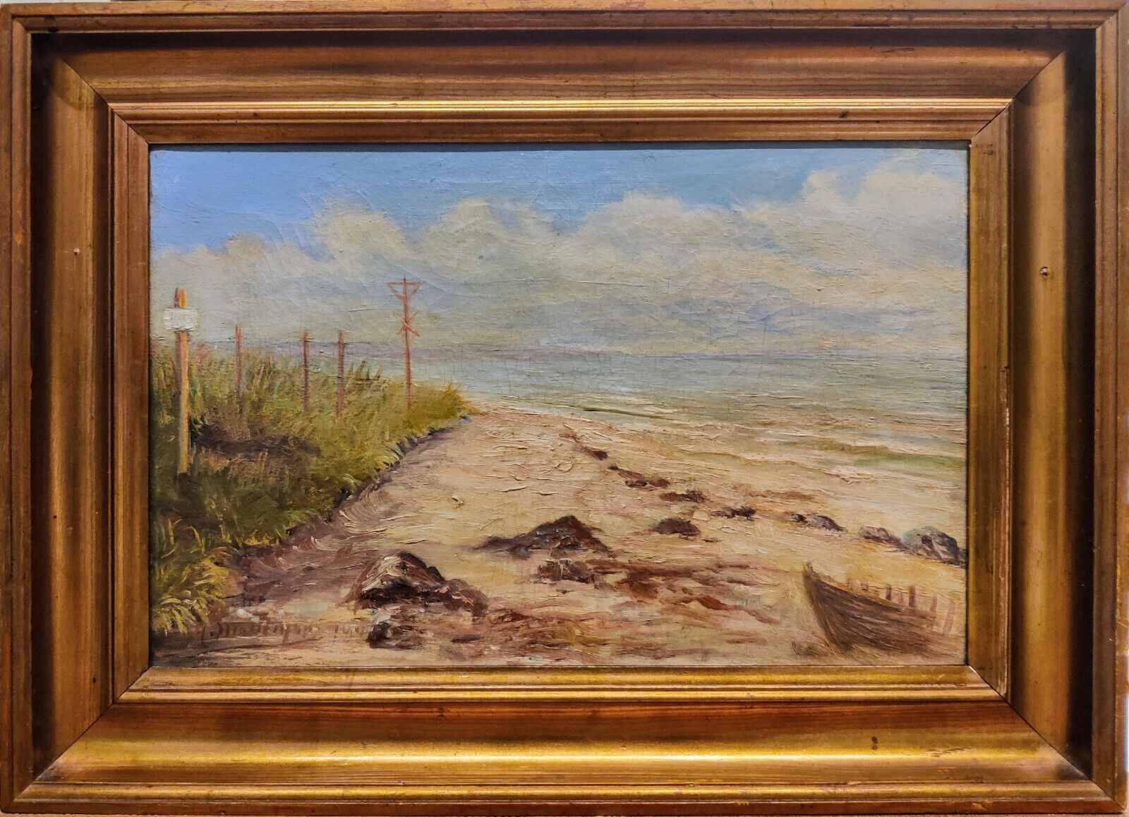 COASTAL LANDSCAPE original oil painting low shipping!!