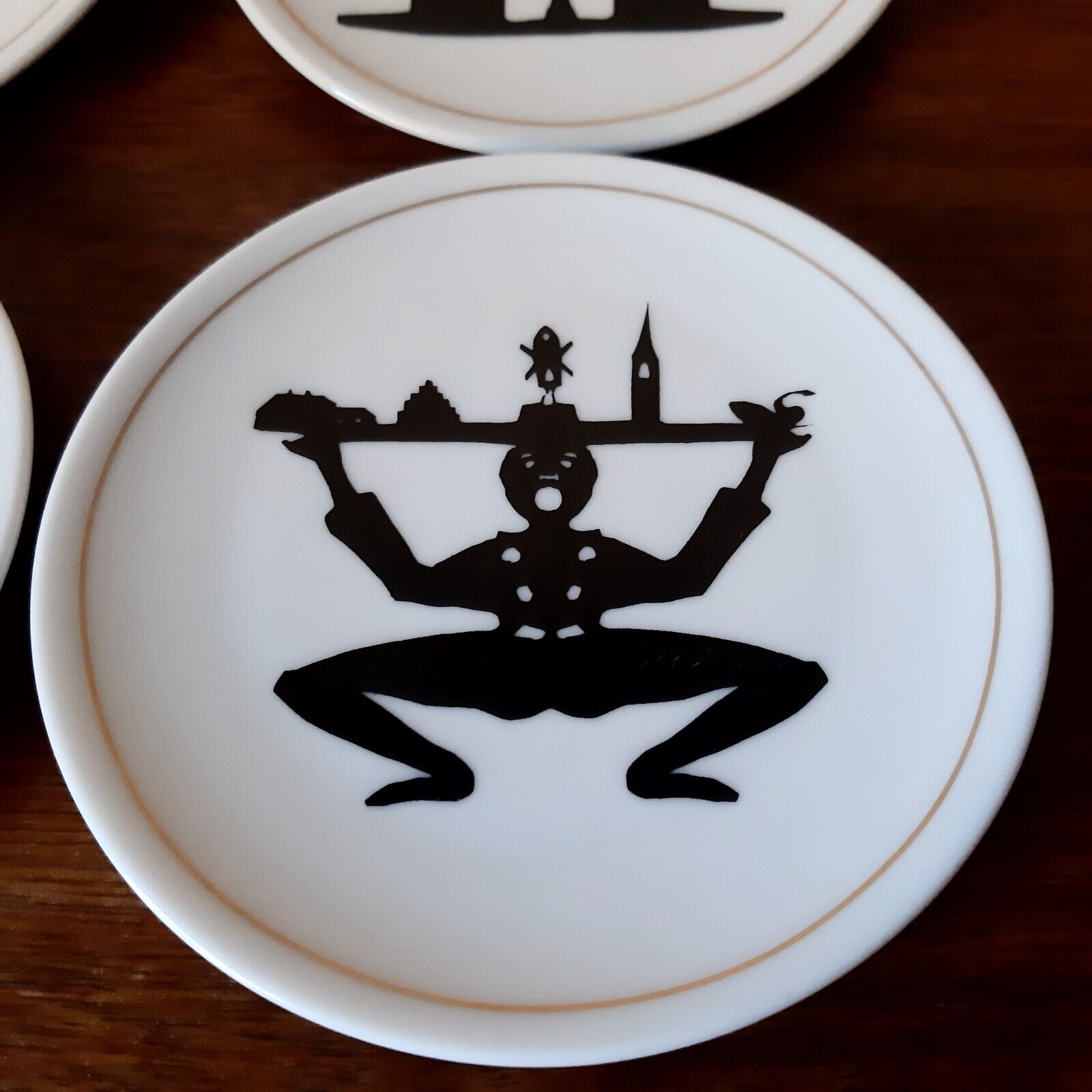 4 x Hans Christian Andersen Silhouette Mini Wall Plates 105 cm Bing & Grondahl