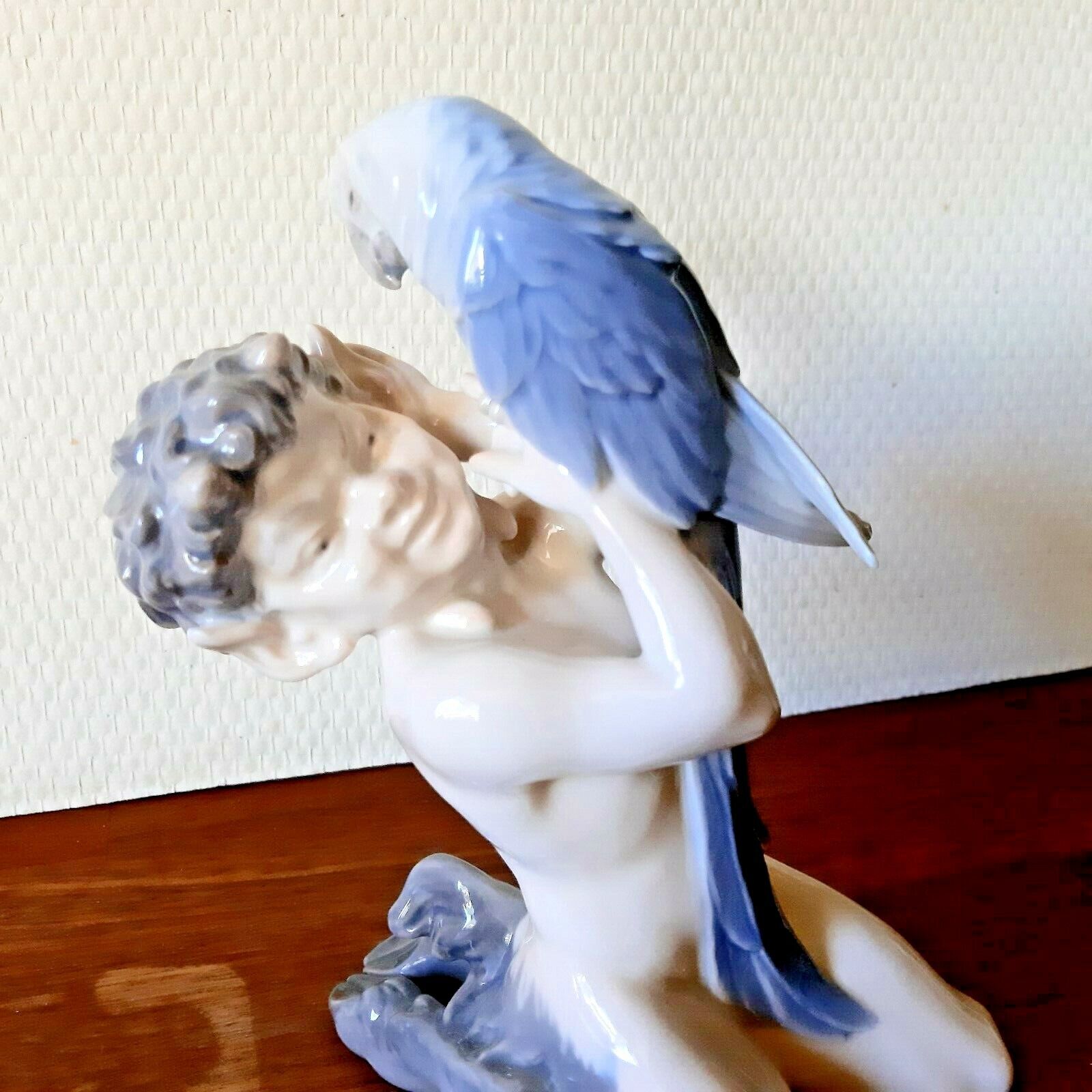 FAUN with PARROT # 752 by Chr Thomsen for ROYAL COPENHAGEN 1960 Fact 1