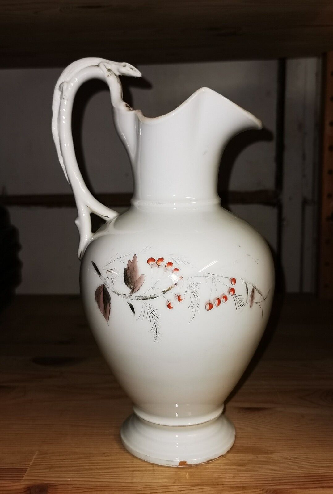 Art Nouveau Porcelain Pitcher with lizzard figure from Bing & Grøndahl Denmark