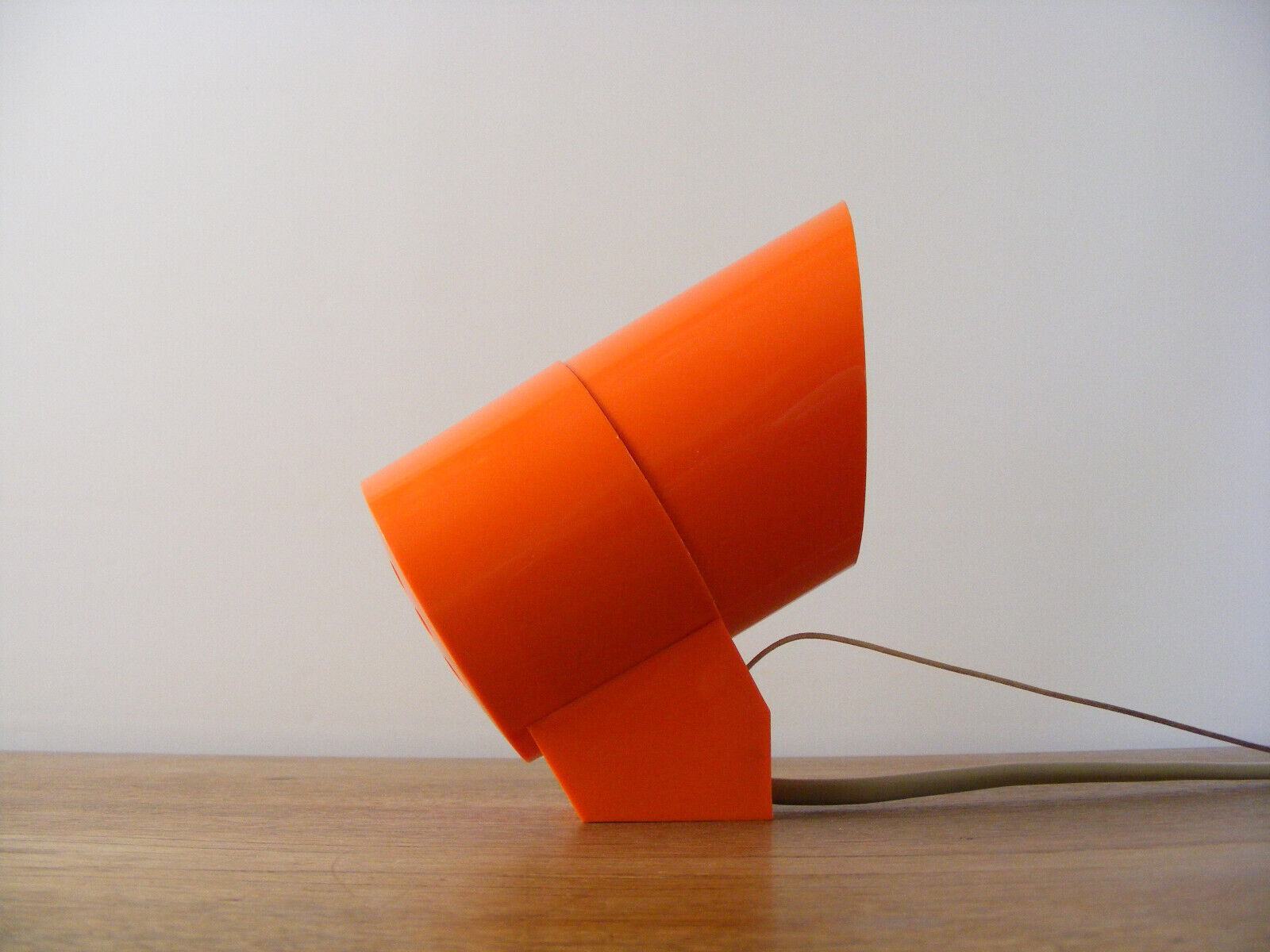 Nordisk Solar NightCap Svend Middelboe 70s Danish Orange Wall Bedside Lamp