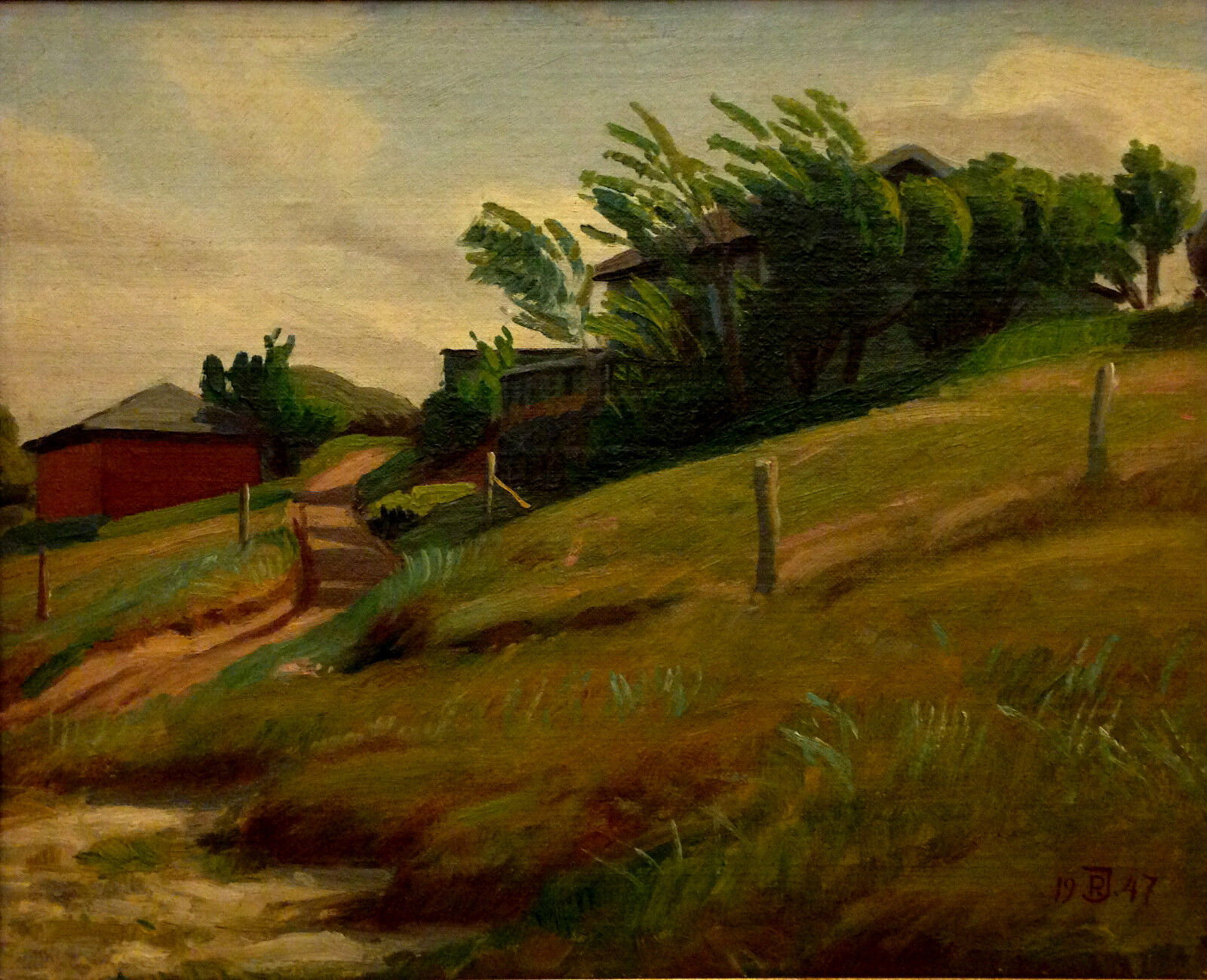 LANDSCAPE with UPHILL HOUSES