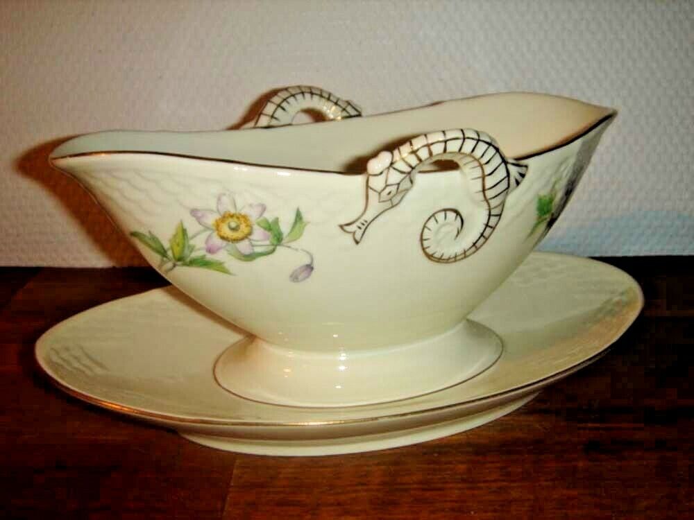 GRAVY BOAT w attached Underplate FRIGGA # 8 Bing  Grondahl Royal Copenhagen 1