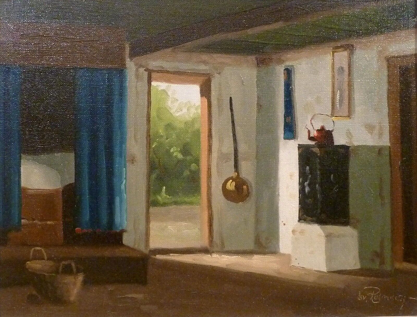 OSVALD RASMUSSEN ALIAS ALLAN KARMS! INTERIOR FROM AN  OLD FARMHOUSE