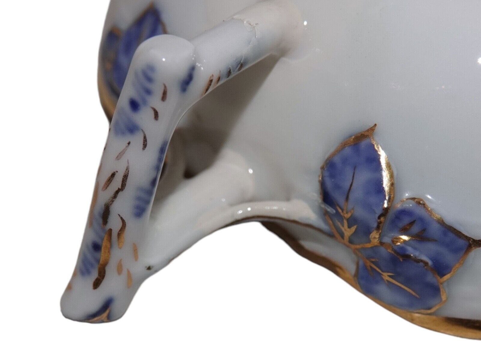 Royal Copenhagen Blue Flower Curved with gold edge small and rare dish