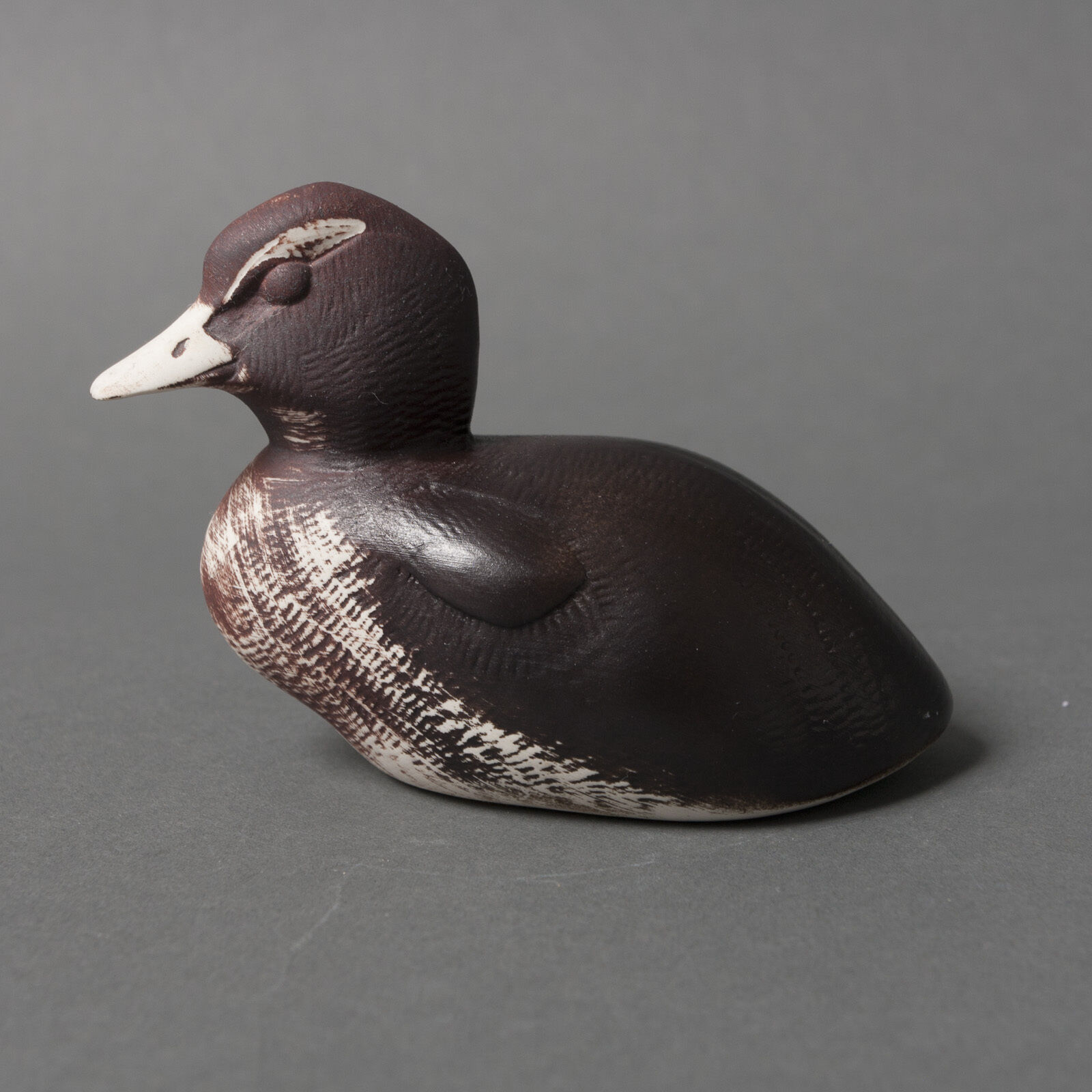 gustavsberg paul hoff figure duck mid century sweden brown stoneware