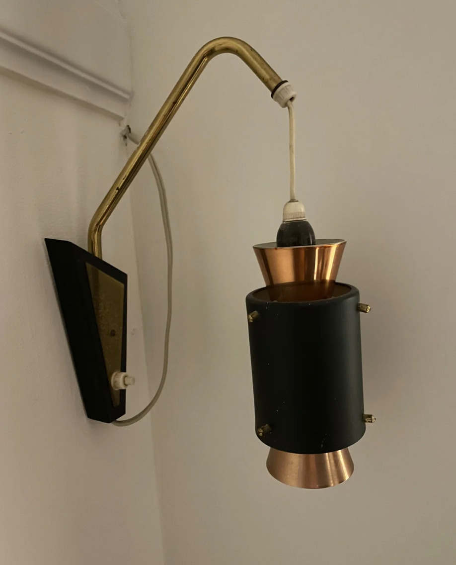 Danish Design indoor vintage wall lamp plug in