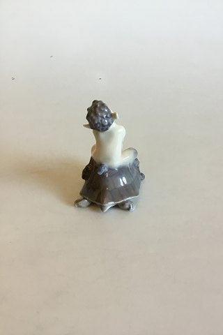 Royal Copenhagen Figurine faun on turtle No 858