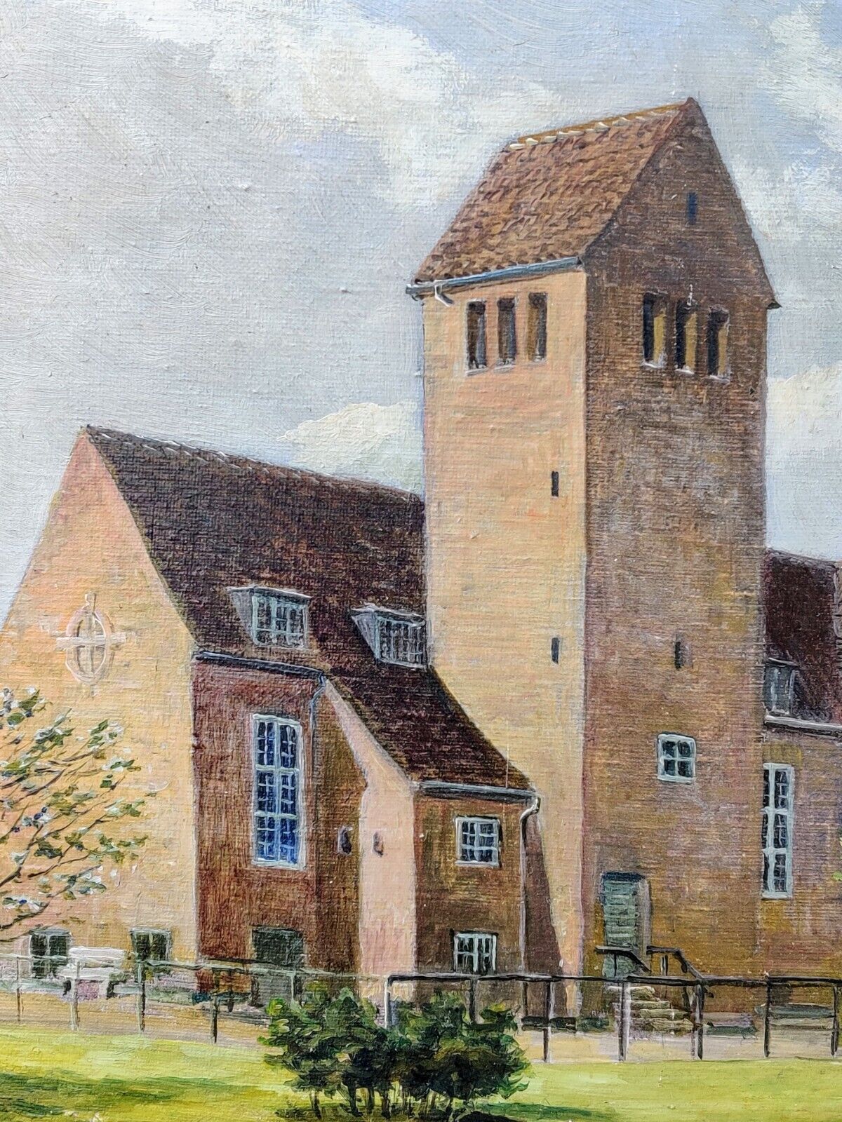 FREDERIKSHOLM CHURCH IN COPENHAGEN - original oil painting