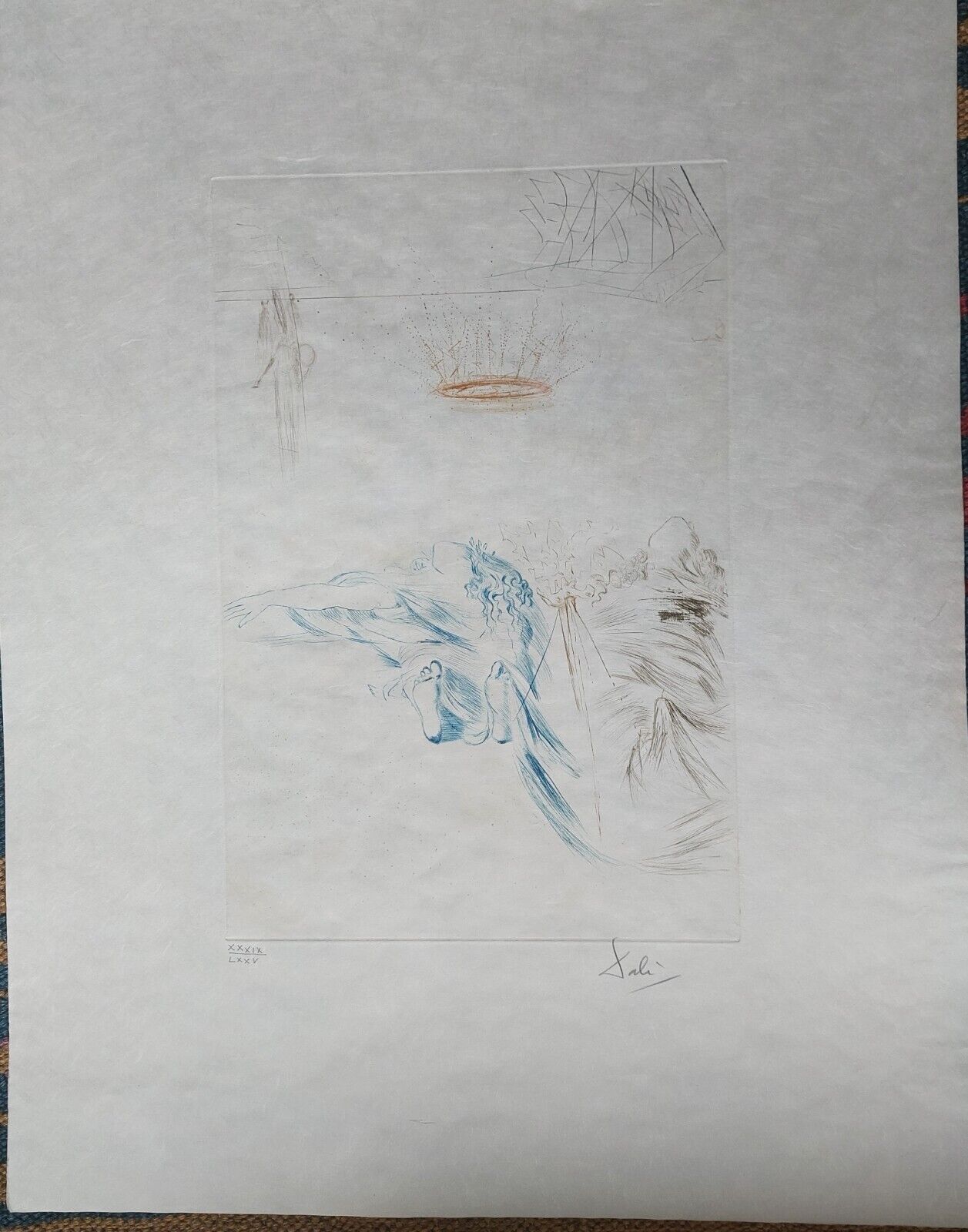 Salvador DALI Signed drypoint "Le Testament de Tristan" 1970