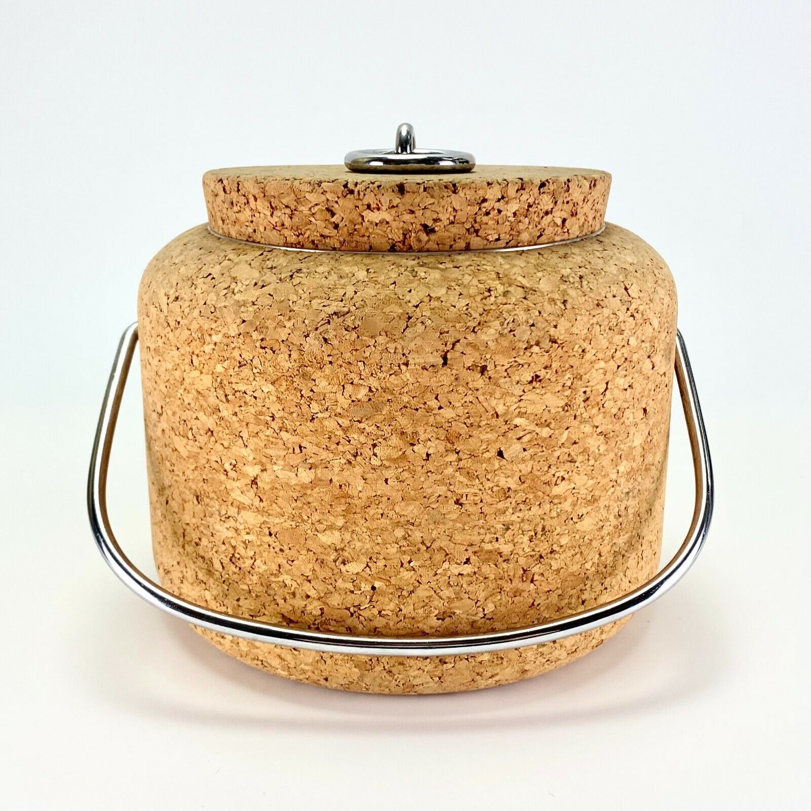 Vtg MCM Cork Ice Bucket Signe Persson Melin Boda Nova Sweden Barware Cocktails