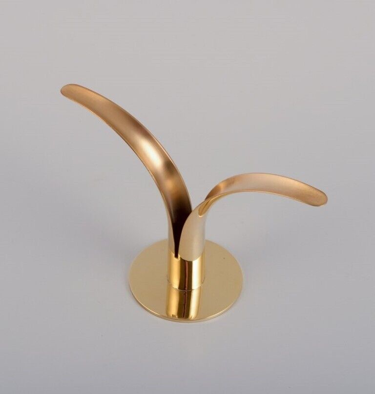 Ivar Ålenius Björk Liljan candle holder in brass Swedish design