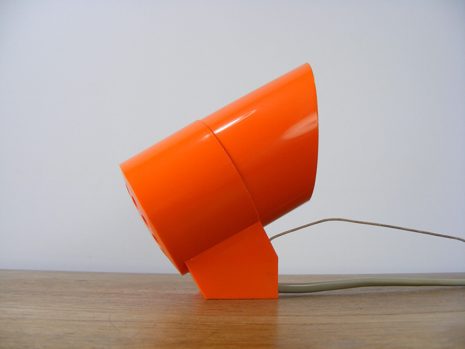 Nordisk Solar NightCap Svend Middelboe 70s Danish Orange Wall Bedside Lamp