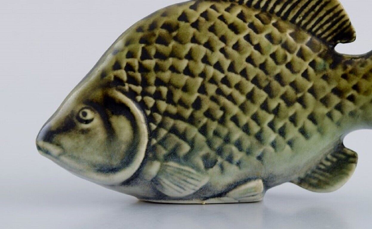 Sven Wejsfelt (1930-2009) for Gustavsberg Unique Stim fish in glazed ceramics