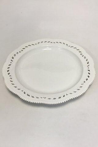 Royal Copenhagen White Flora Danica Pearl Pattern Large Round Tray No 3528